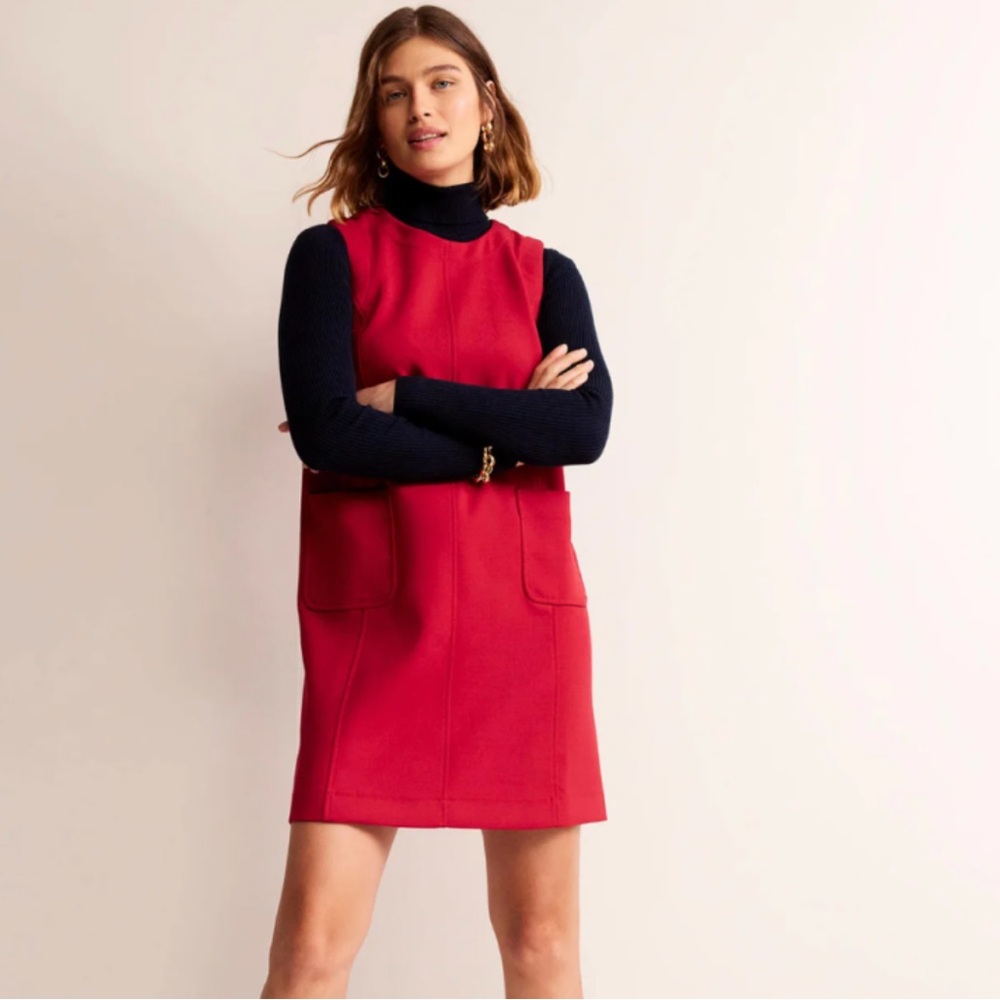 NWOT Boden Pocket Detail Mini Shift Dress, Business Work Wool Cocktail Party